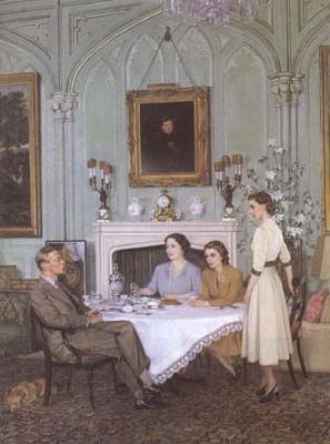 James Gunn Tea at Royal Lodge (mk25 oil painting picture